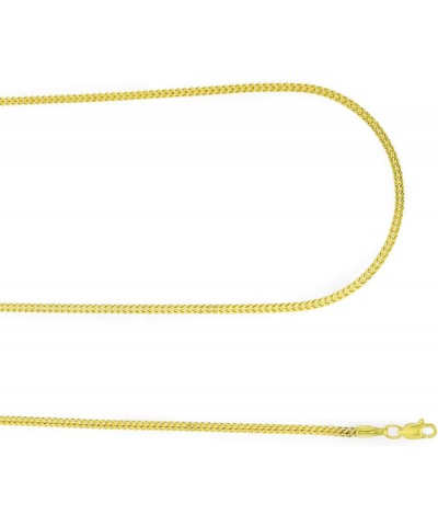 10k Yellow Gold 2mm Franco Chain Box Square Wheat Pendant Necklace, Mens Womens Jewelry 16" 18" 20" 22" 24" 26" 28" 30 22 $93...