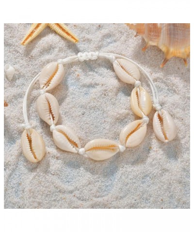 Puka White Natural Shell Necklace Set for Women Beach Boho Girls Jewelry Choker Bracelet Set (white shell set) $10.25 Necklaces