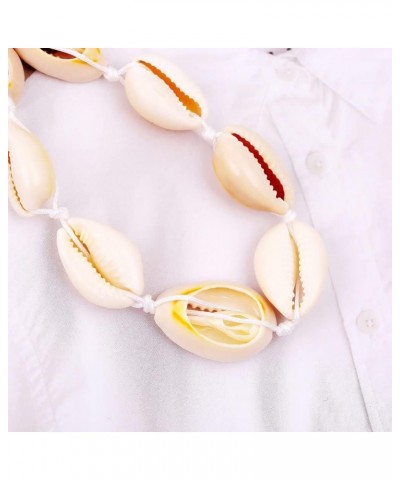 Puka White Natural Shell Necklace Set for Women Beach Boho Girls Jewelry Choker Bracelet Set (white shell set) $10.25 Necklaces