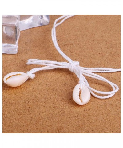 Puka White Natural Shell Necklace Set for Women Beach Boho Girls Jewelry Choker Bracelet Set (white shell set) $10.25 Necklaces