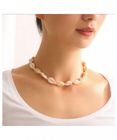 Puka White Natural Shell Necklace Set for Women Beach Boho Girls Jewelry Choker Bracelet Set (white shell set) $10.25 Necklaces