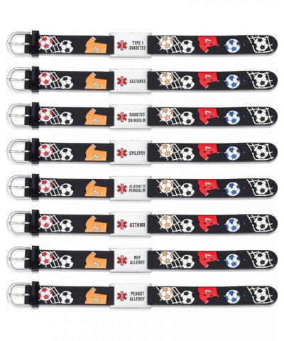 cartoon medical alert id bracelets Parents gift to Son, daughter, brother, sister FOOTBALL peanut allergy $12.53 Bracelets