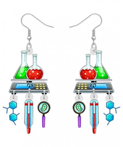 Acrylic Colorful Science Laboratory Microscope Teacher Dangle Earrings for Women Girls Biology Chemistry Teacher Appreciation...