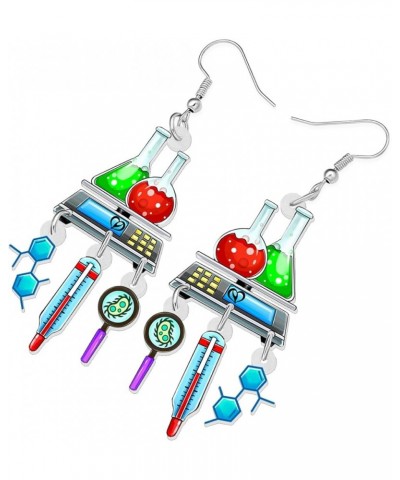 Acrylic Colorful Science Laboratory Microscope Teacher Dangle Earrings for Women Girls Biology Chemistry Teacher Appreciation...