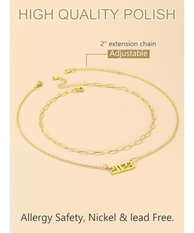 Angel Number Paperclip Chain Layered Necklaces for Women Stainless Steel/Gold Plated/Black 222 444 888 999 Lucky Number/Custo...