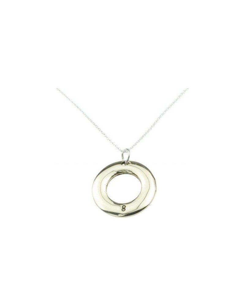 Ladies Hoop 8th Anniversary Bronze Ring Pendant Stamped with 8 (f4098-b) $14.35 Necklaces