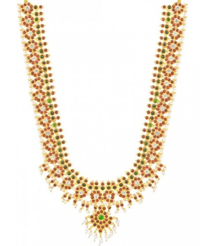 Women's Bharatanatyam Mango Full Set (10 Items) Multi-Colour $55.00 Necklaces