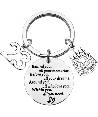 Birthday Keychain 18th 30th 40th 50th Birthday Gift Behind You All Memories Before You All Your Dream 23th $8.69 Pendants