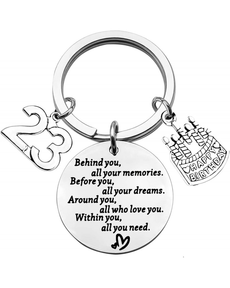 Birthday Keychain 18th 30th 40th 50th Birthday Gift Behind You All Memories Before You All Your Dream 23th $8.69 Pendants