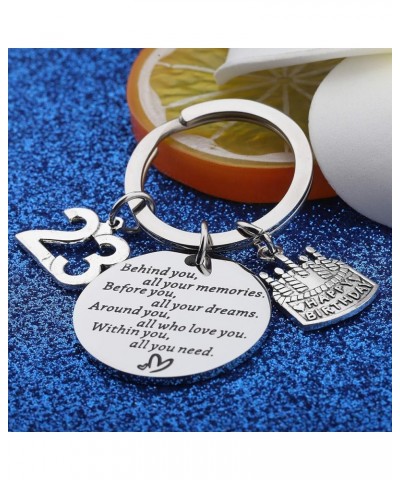 Birthday Keychain 18th 30th 40th 50th Birthday Gift Behind You All Memories Before You All Your Dream 23th $8.69 Pendants