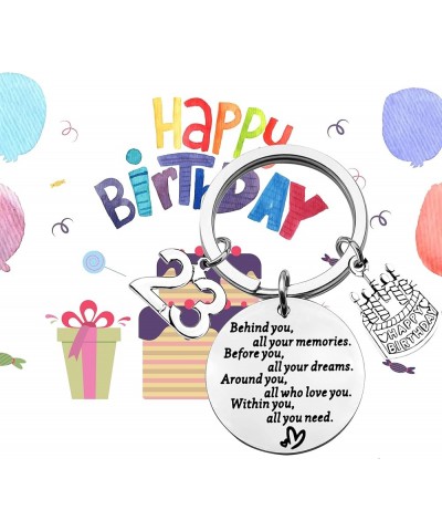 Birthday Keychain 18th 30th 40th 50th Birthday Gift Behind You All Memories Before You All Your Dream 23th $8.69 Pendants