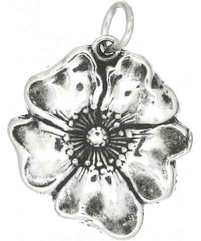 Sterling Silver Poppy Flower Charm $10.68 Bracelets