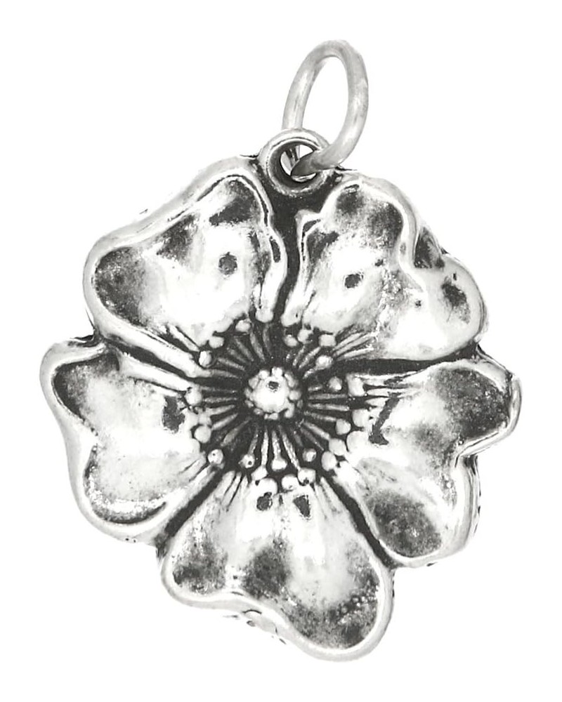 Sterling Silver Poppy Flower Charm $10.68 Bracelets