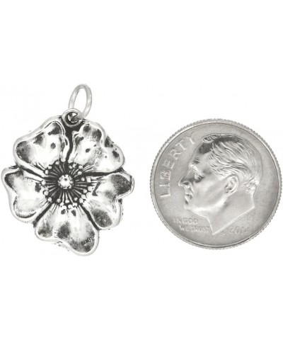 Sterling Silver Poppy Flower Charm $10.68 Bracelets