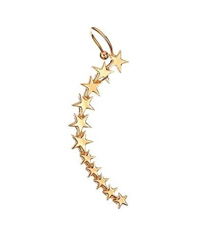 Fashion Silver Color Gold Color Star Shape Long Earcuffs Bohemian Crystal Clip On Ear Cuff for Women Earring Clips Jewelry E0...