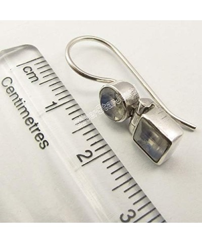 Solid Sterling Silver Pear Shape Round, Square Rainbow Moonstone Earrings 1 $13.01 Earrings