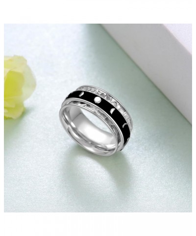 Anxiety Ring 925 Sterling Silver Moon Phase Relief Anxiety Ring Jewelry Gift for Women Teen Girls $19.20 Others