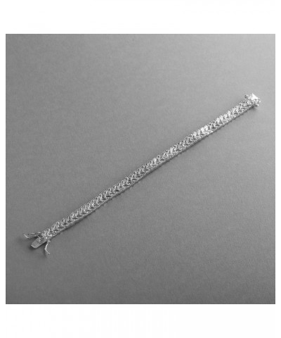 Silver Platinum Cubic Zirconia Tennis Bracelet for Women - Bridal, Wedding or Everyday Jewelry $14.35 Bracelets