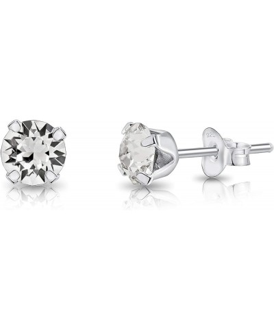 925 Sterling Silver SMALL Round Stud Earrings made with Crystals from Swarovski Elements - Diameter: 5 mm Clear Crystal $10.7...