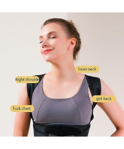 Instant Adjustable Back Straightener For Men And Women Neck Shoulder And Back,Back Support and Posture Trainer (Black, Large)...