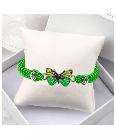 Butterfly Bracelets For Women Adjustable Rope String Bracelet Butterfly Cute Charm Bracelet Girl Bracelets Jewelry Gift Green...