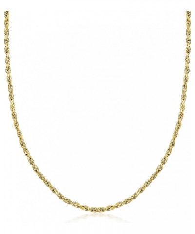 10K Yellow Gold 1.5MM,2MM,2.5MM,3MM,3.5,4MM,5MM,7MM, Diamond Cut Rope Chain Necklace Unisex Sizes 16"-30 18 2.5MM $89.20 Neck...