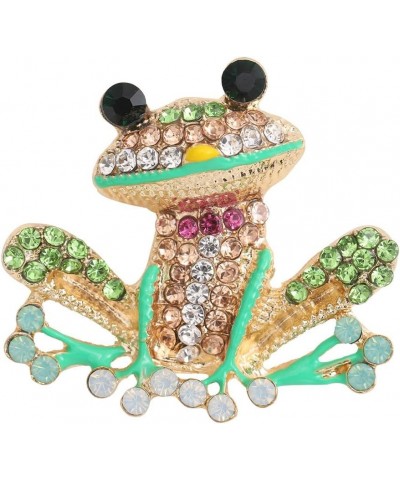 Kk amagi Enamel Rhinestone Colorful Rhinestone Women Mens Frog Brooch $6.95 Brooches & Pins