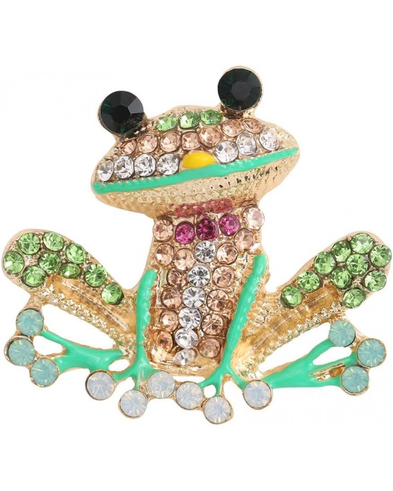 Kk amagi Enamel Rhinestone Colorful Rhinestone Women Mens Frog Brooch $6.95 Brooches & Pins