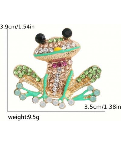 Kk amagi Enamel Rhinestone Colorful Rhinestone Women Mens Frog Brooch $6.95 Brooches & Pins