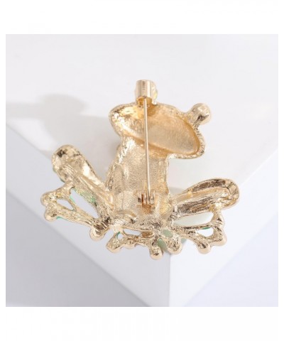 Kk amagi Enamel Rhinestone Colorful Rhinestone Women Mens Frog Brooch $6.95 Brooches & Pins