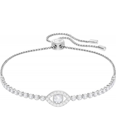 Rhodium Plated Evil Eye Bracelet $67.68 Bracelets