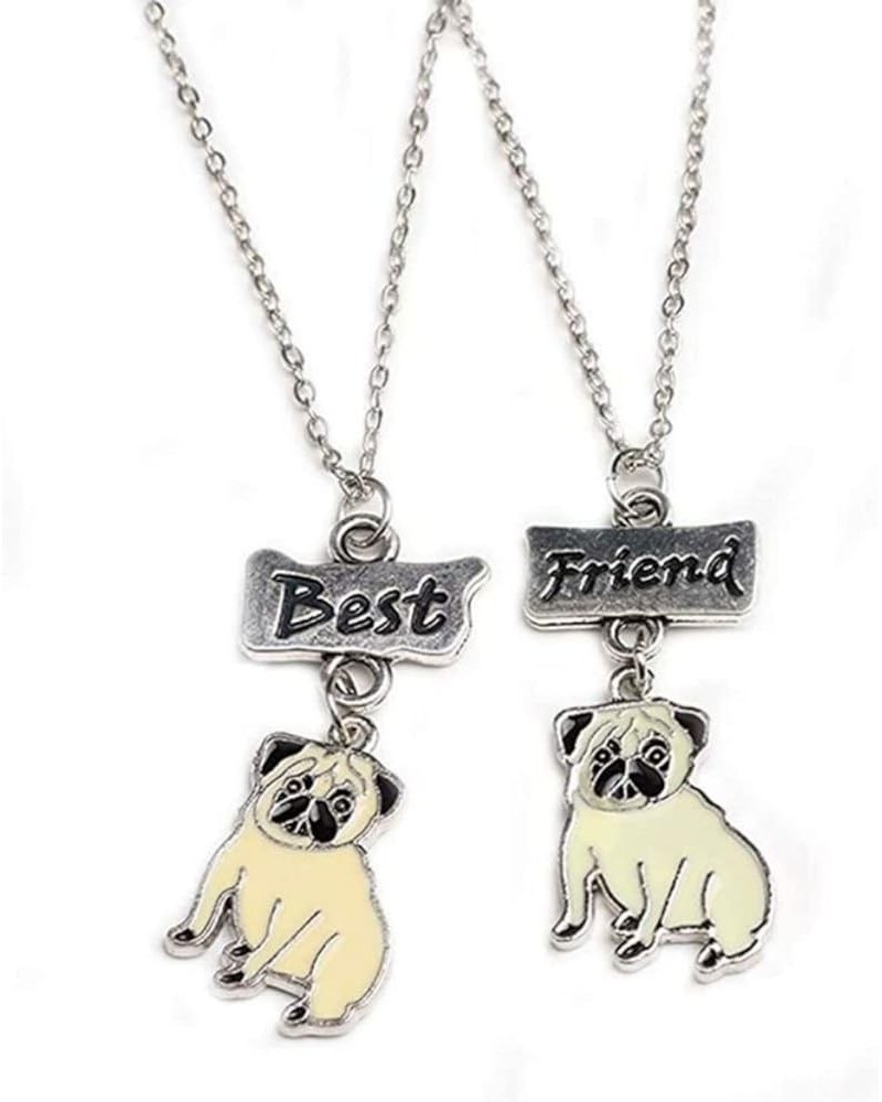 Best Friend Necklaces,Lovely Dog Pendant Friendship Set Metal Necklace for Valentine's Day Present Birthday Christmas Pug $7....