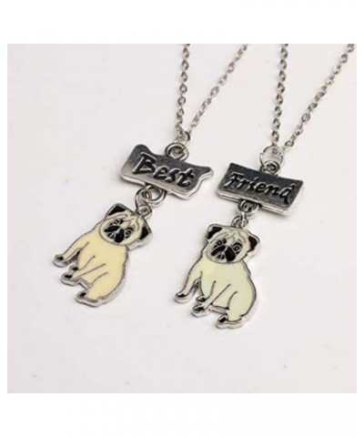 Best Friend Necklaces,Lovely Dog Pendant Friendship Set Metal Necklace for Valentine's Day Present Birthday Christmas Pug $7....