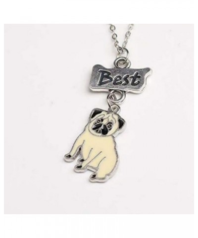 Best Friend Necklaces,Lovely Dog Pendant Friendship Set Metal Necklace for Valentine's Day Present Birthday Christmas Pug $7....