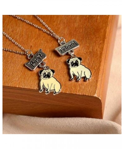 Best Friend Necklaces,Lovely Dog Pendant Friendship Set Metal Necklace for Valentine's Day Present Birthday Christmas Pug $7....