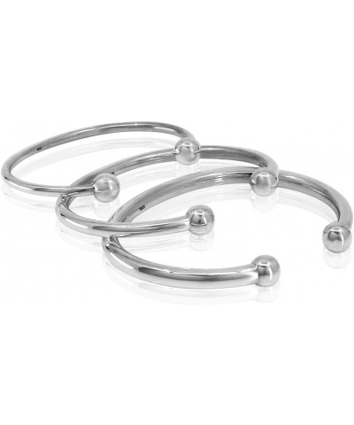 CLASSIC BANGLE - 925 Sterling Silver Cuff Bracelet for Men and Women - Size S M L XL XL (SOLID) - up to wrist size 9 $36.08 B...