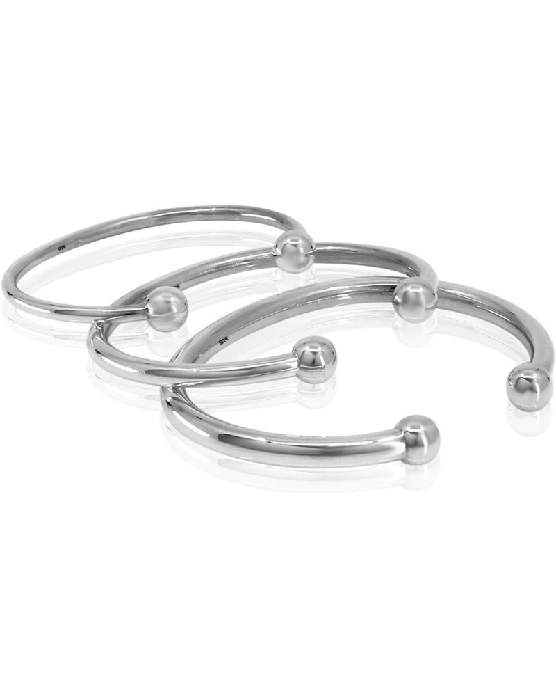 CLASSIC BANGLE - 925 Sterling Silver Cuff Bracelet for Men and Women - Size S M L XL XL (SOLID) - up to wrist size 9 $36.08 B...