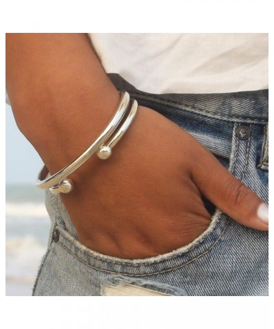 CLASSIC BANGLE - 925 Sterling Silver Cuff Bracelet for Men and Women - Size S M L XL XL (SOLID) - up to wrist size 9 $36.08 B...