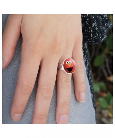 Sesame Street Elmo Face Silver Plated Adjustable Novelty Ring $10.61 Rings