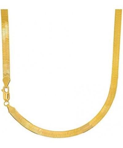 14k Solid Yellow Gold 4mm Super Flexible Herringbone Necklace - 7 8 16 18 20 24 8.0 Inches $140.92 Necklaces