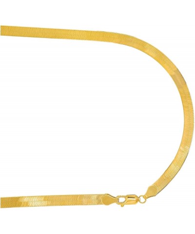 14k Solid Yellow Gold 4mm Super Flexible Herringbone Necklace - 7 8 16 18 20 24 8.0 Inches $140.92 Necklaces