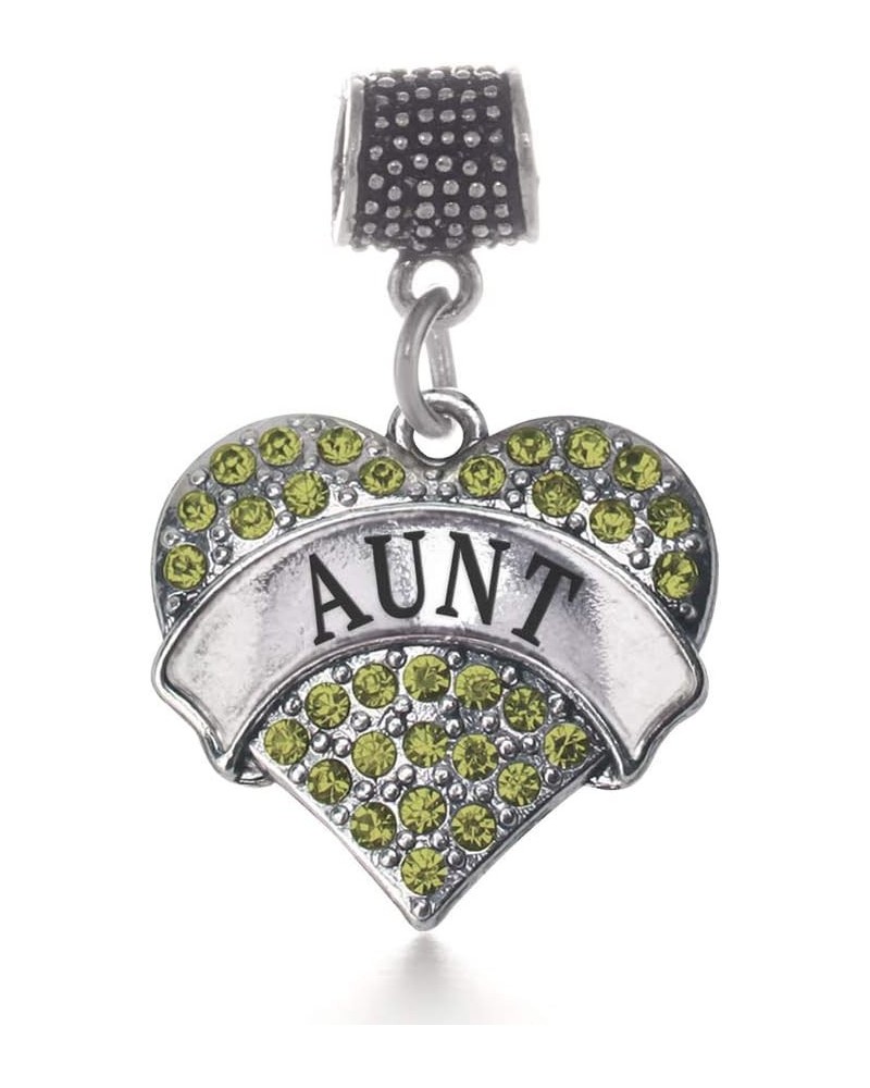 Silver Pave Heart Charm for Bracelet with Cubic Zirconia Jewelry Aunt Green $10.99 Bracelets