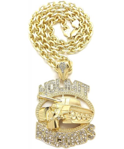 Iced Out No Limit Records Pendant 5mm 18" 20" 24" Link Chain Hip Hop Necklace RC4364 (Gold, 18) $14.08 Necklaces