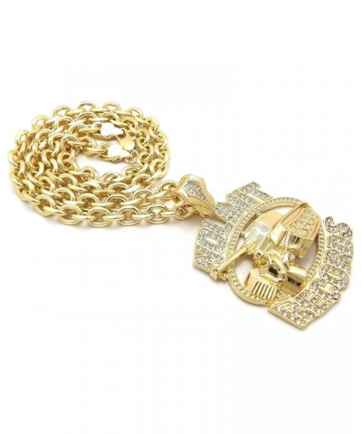 Iced Out No Limit Records Pendant 5mm 18" 20" 24" Link Chain Hip Hop Necklace RC4364 (Gold, 18) $14.08 Necklaces