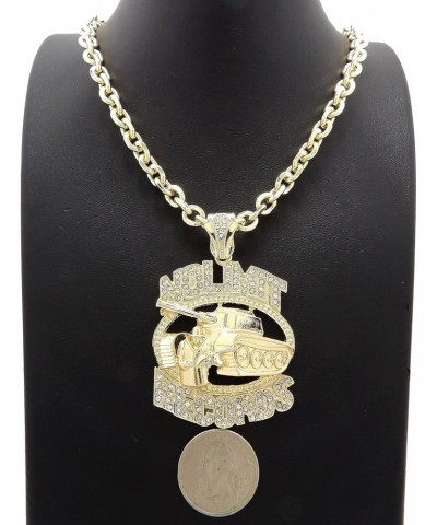 Iced Out No Limit Records Pendant 5mm 18" 20" 24" Link Chain Hip Hop Necklace RC4364 (Gold, 18) $14.08 Necklaces