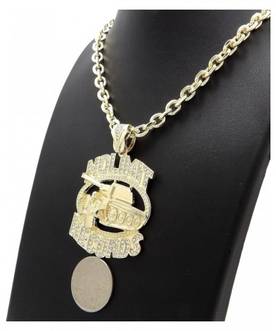 Iced Out No Limit Records Pendant 5mm 18" 20" 24" Link Chain Hip Hop Necklace RC4364 (Gold, 18) $14.08 Necklaces