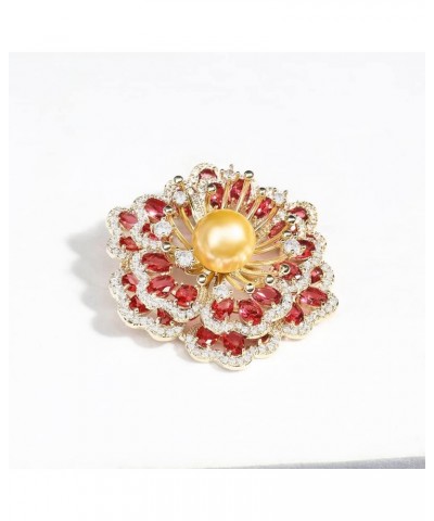 Brooches for Women, Shiny Cubic Zirconia Brooch Pins for Women Fashion Brooch Pin Broach Jewelry Gift Red Peony Flower $17.50...