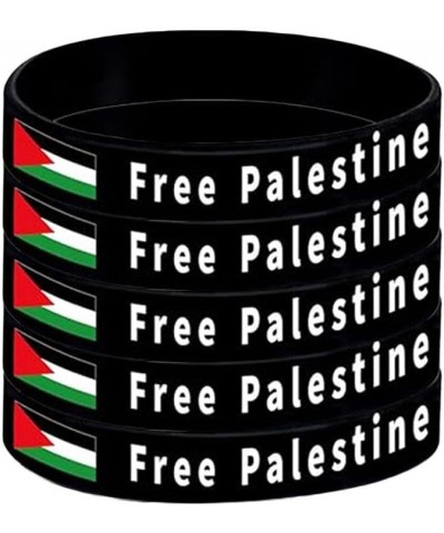 1/10/20 Pcs Palestine Flag Bracelet,Silicone Palestine Flag Bracelet,Free Palestine Bracelet,Save Gaza Palestine Flag WristBa...