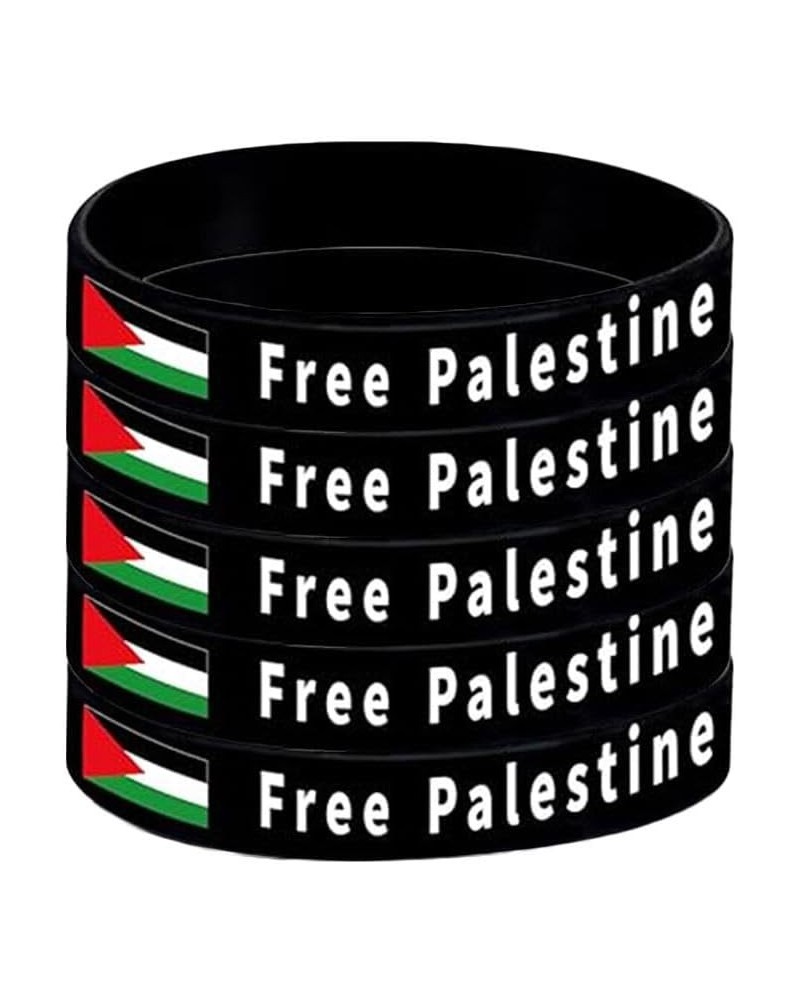 1/10/20 Pcs Palestine Flag Bracelet,Silicone Palestine Flag Bracelet,Free Palestine Bracelet,Save Gaza Palestine Flag WristBa...