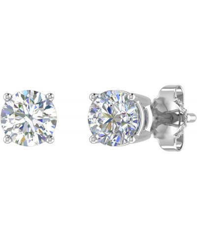 3/8 to 3/4 Carat 4-Prong Set Diamond Stud Earrings in 14K Gold or in Platinum White Gold 0.5 carats $104.55 Earrings